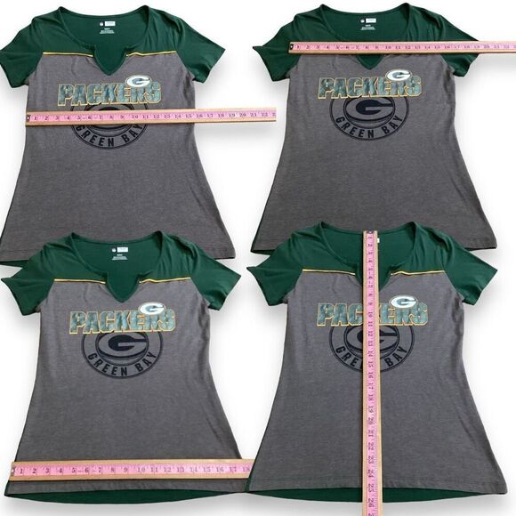 NFL Team Apparel Green Bay Packer Short Sleeve Shirt Women’s Size Medium - Picture 5 of 9